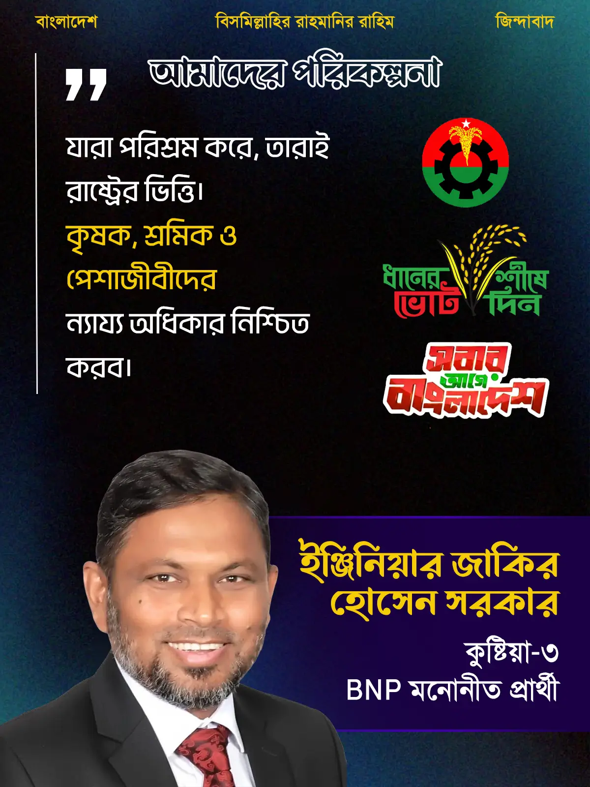 ৮. কৃষক–শ্রমিক–পেশাজীবী